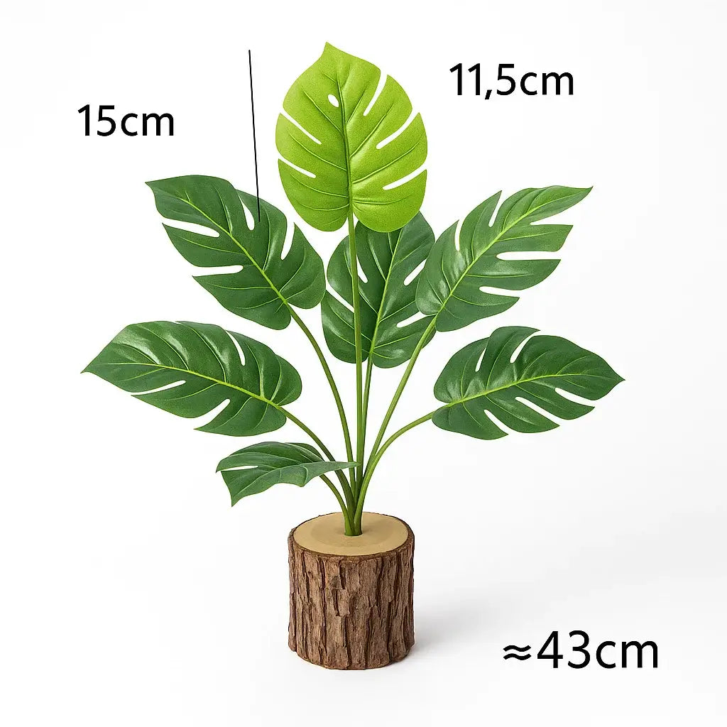 Planta Artificial Monstera Verde Decorativa para Decoração