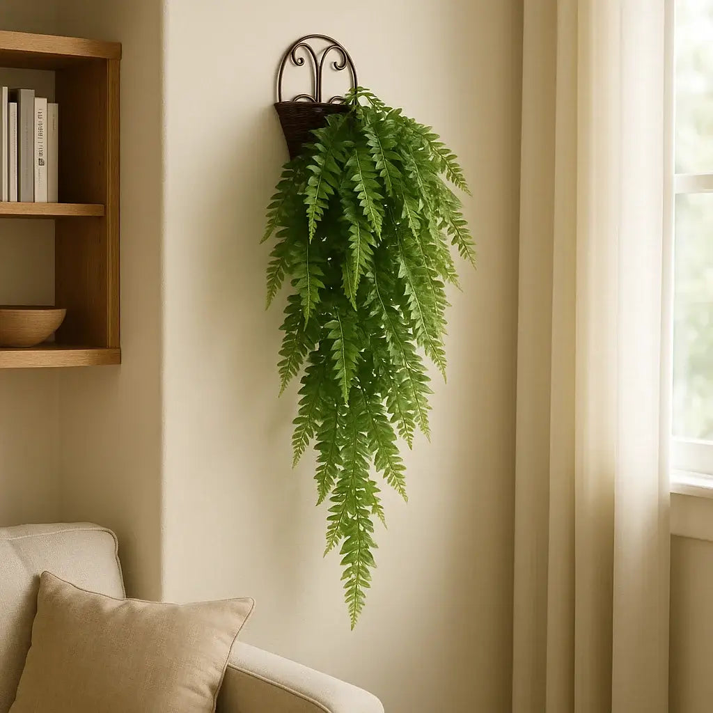 Planta Samambaia Artificial Pendente 90cm Realista