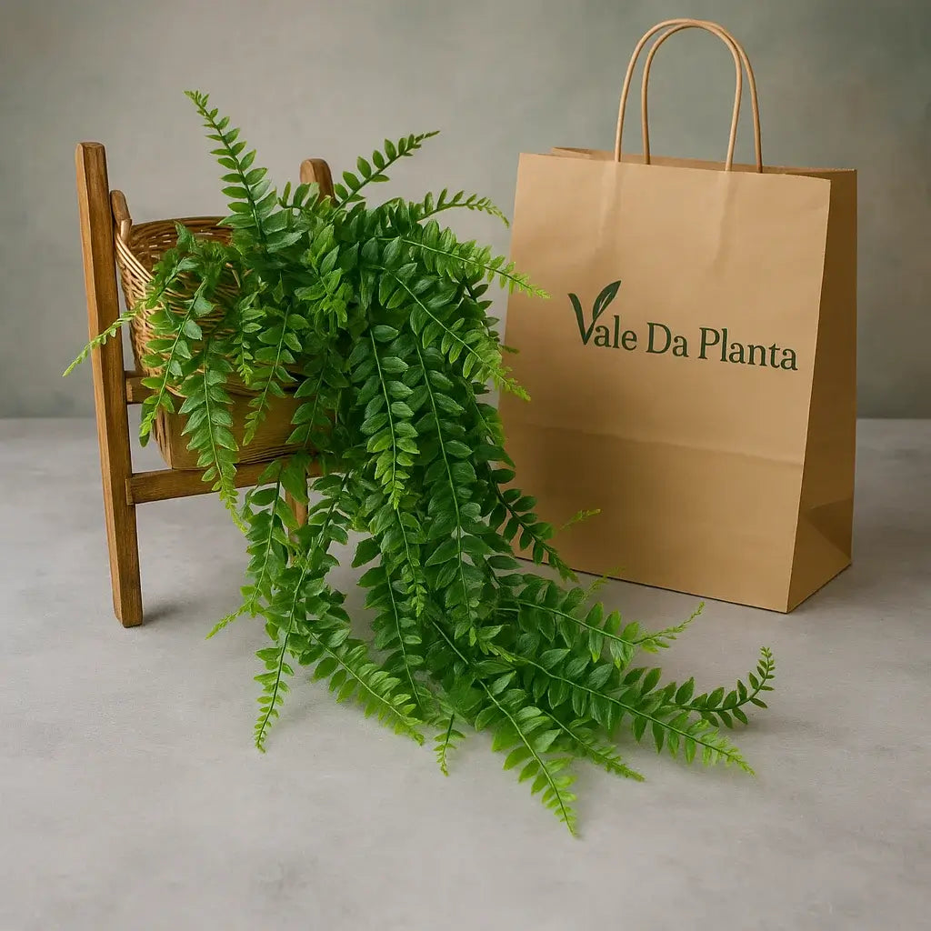 Planta Samambaia Artificial Pendente 90cm Realista