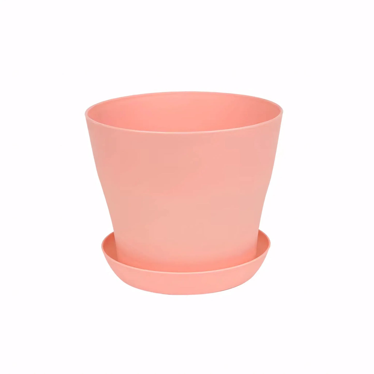 Vaso Colorido para Plantas e Suculentas Plástico Resistente com Prato
