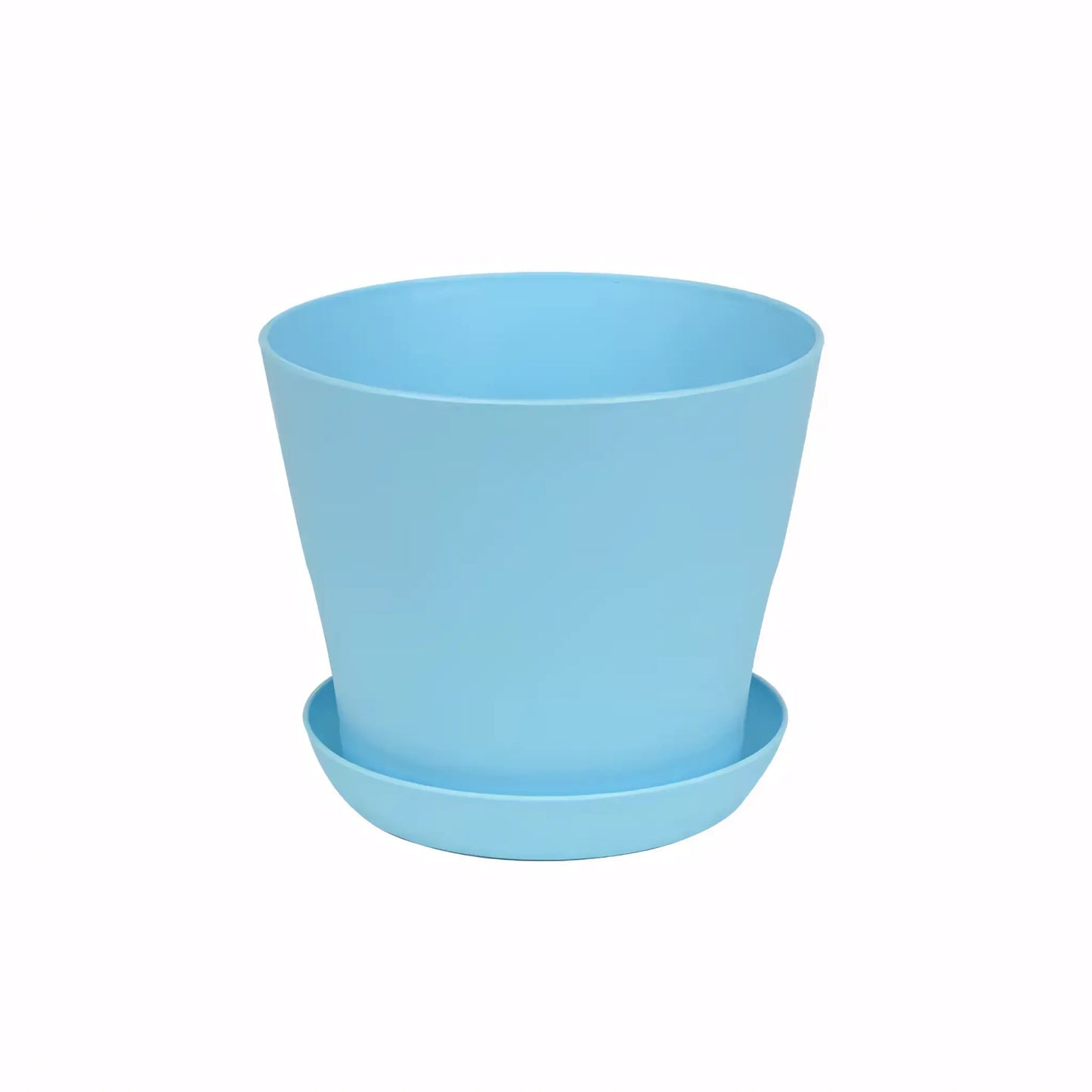 Vaso Colorido para Plantas e Suculentas Plástico Resistente com Prato