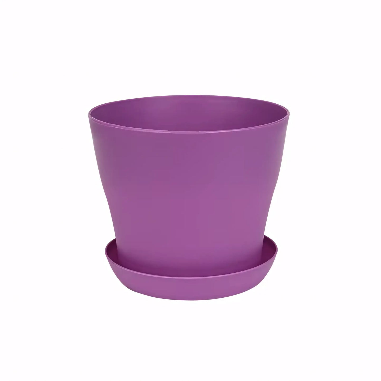 Vaso Colorido para Plantas e Suculentas Plástico Resistente com Prato