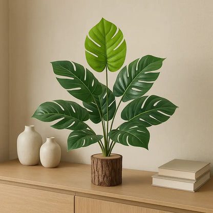 Planta Artificial Monstera Verde Decorativa para Decoração