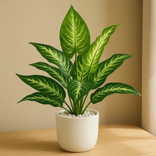 Planta Artificial Tropical Folhas Grandes Decorativas Realistas