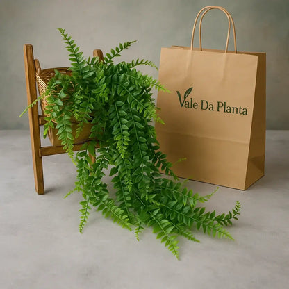 Planta Samambaia Artificial Pendente 90cm Realista