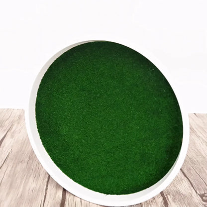 Vaso Branco Decorativo para Plantas Artificiais com Grama Sintética Plástico Resistente 13cm