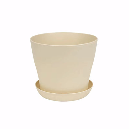 Vaso Colorido para Plantas e Suculentas Plástico Resistente com Prato