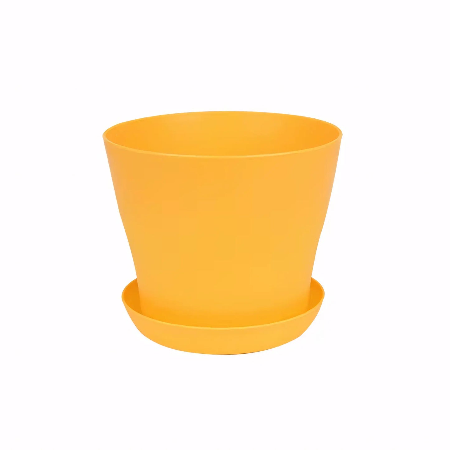 Vaso Colorido para Plantas e Suculentas Plástico Resistente com Prato