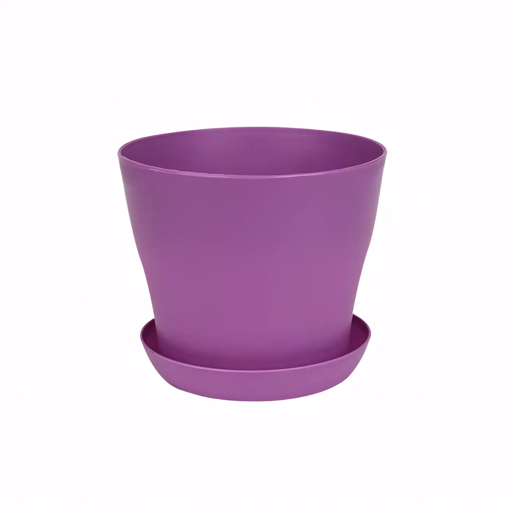 Vaso Colorido para Plantas e Suculentas Plástico Resistente com Prato