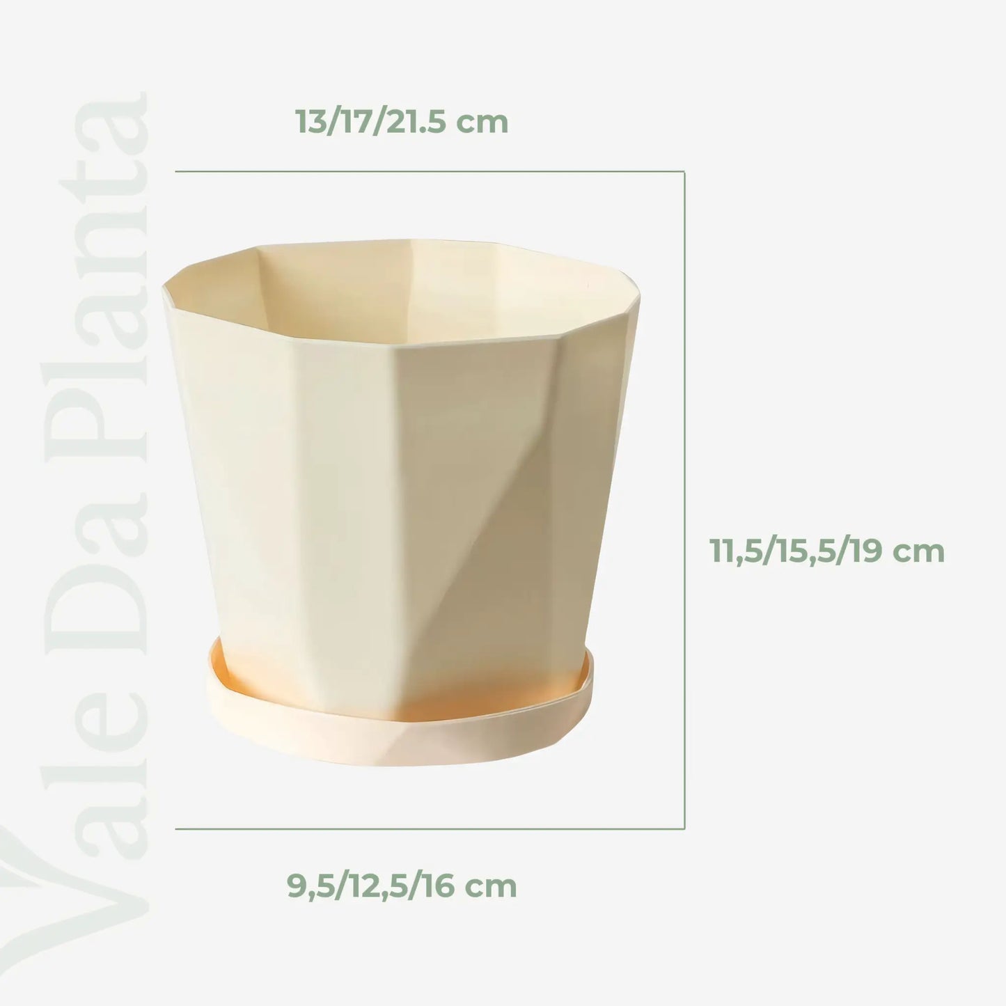 Vaso de Planta Pequeno Decorativo Plástico Resistente com Prato