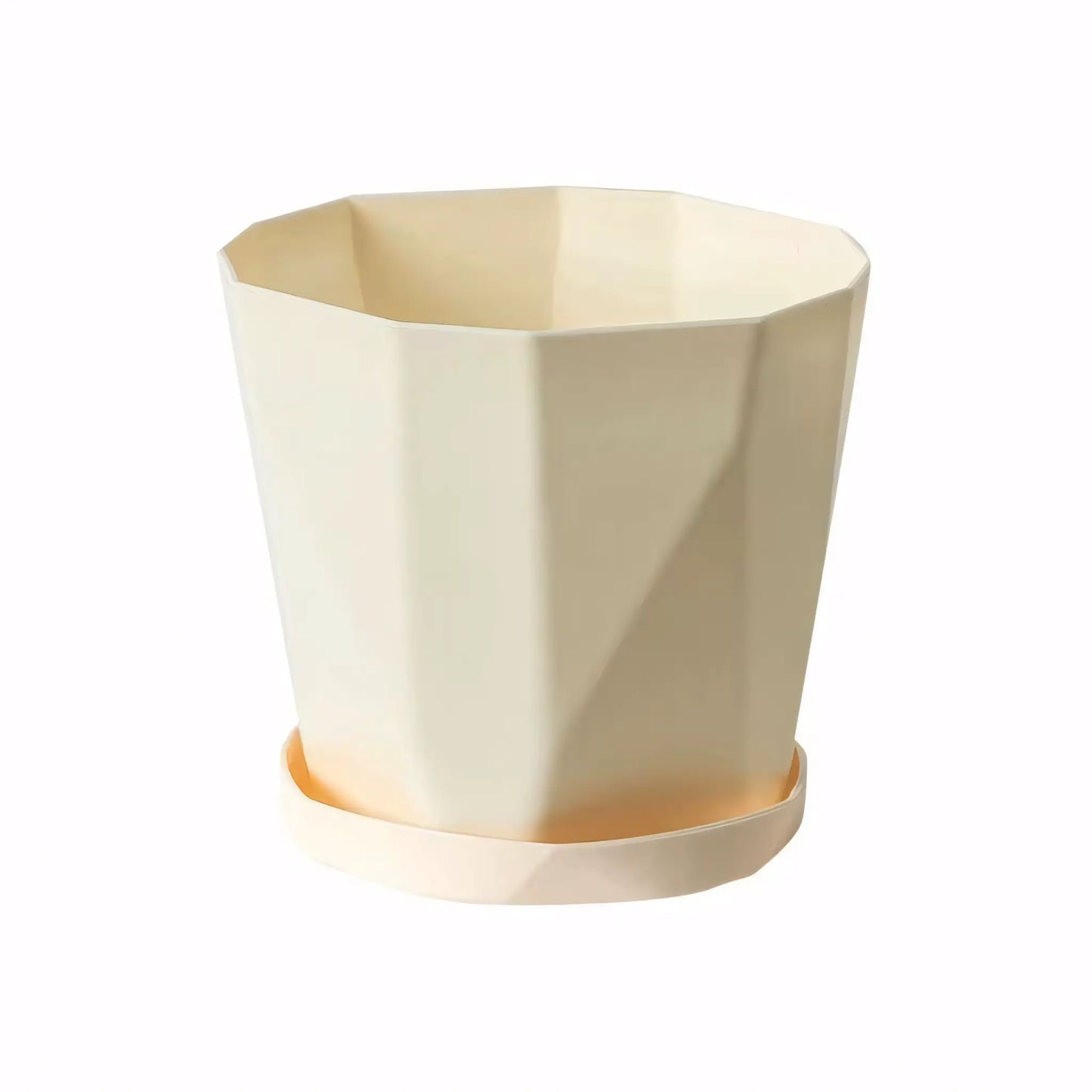 Vaso de Planta Pequeno Decorativo Plástico Resistente com Prato