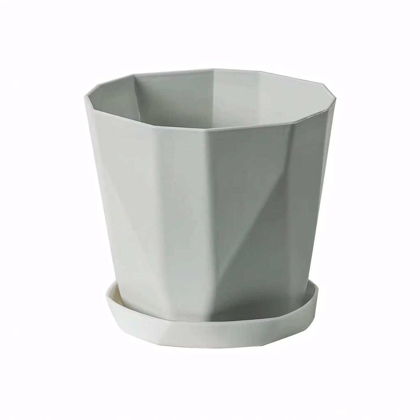 Vaso de Planta Pequeno Decorativo Plástico Resistente com Prato