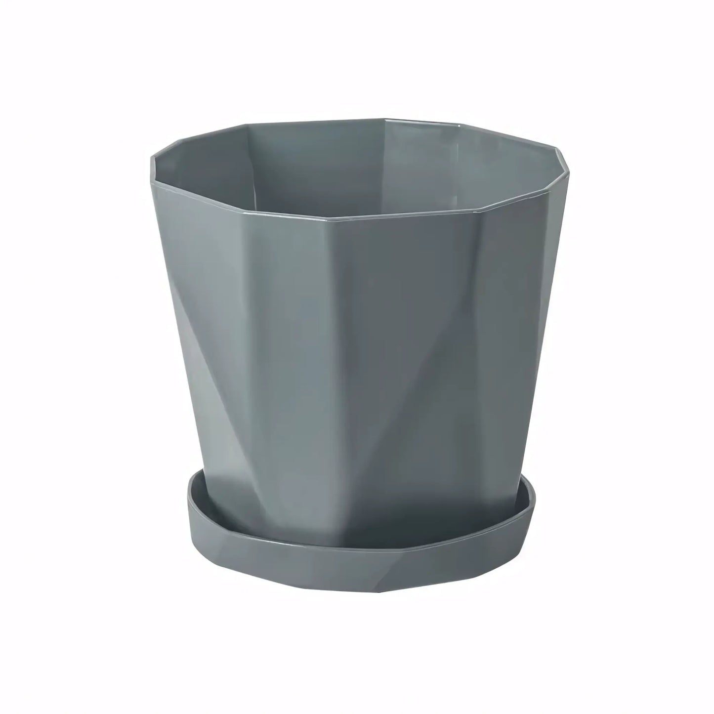 Vaso de Planta Pequeno Decorativo Plástico Resistente com Prato
