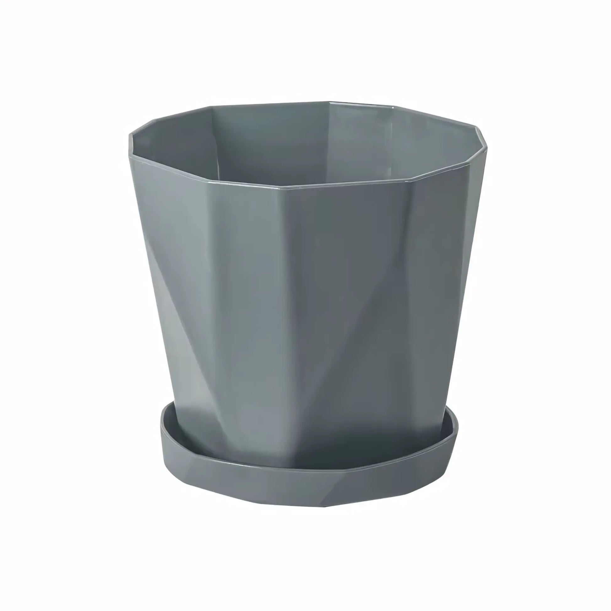 Vaso de Planta Pequeno Decorativo Plástico Resistente com Prato