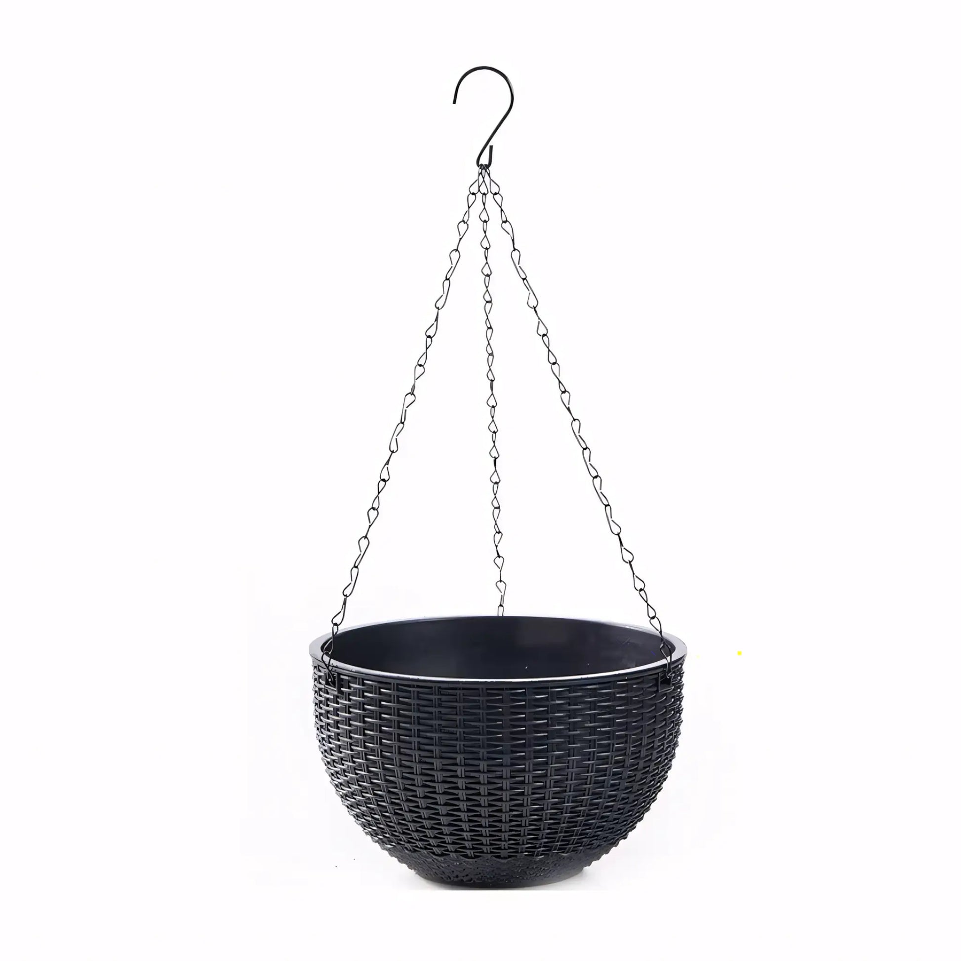 Vaso de Planta Suspenso de Plástico Rattan com Corrente